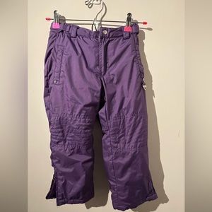 Kids Purple Snow pants Size 4